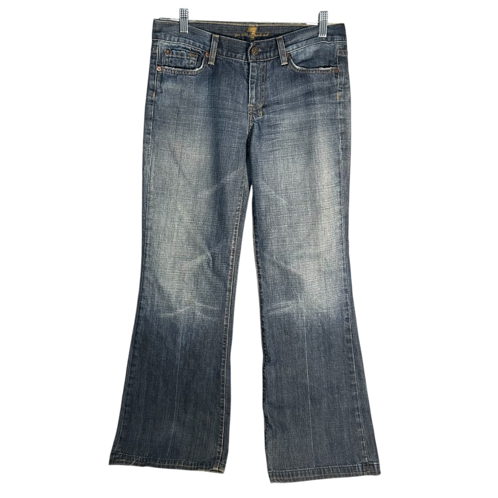 7 For All Mankind Women's Flare Jeans - Medium Wash Blue